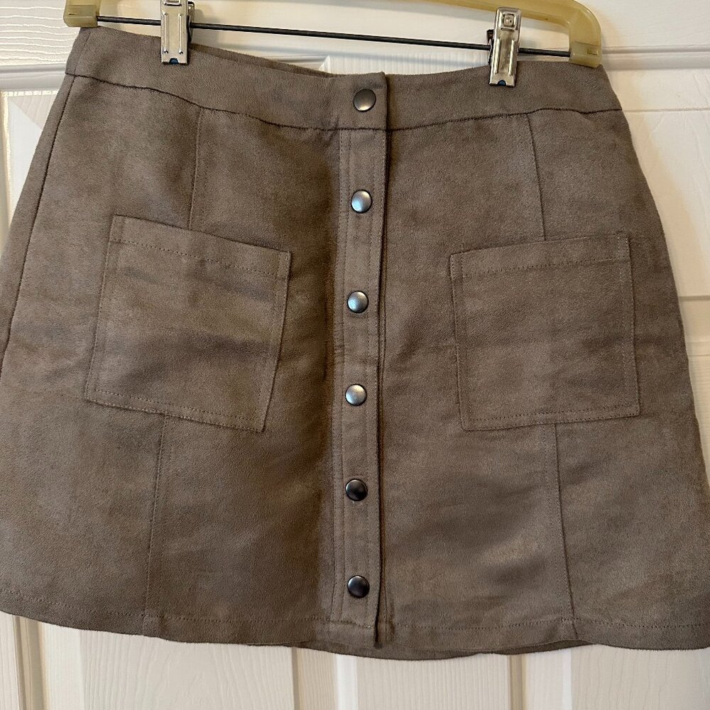 Jack by BB Dakota Suede Skirt, 2, Grey